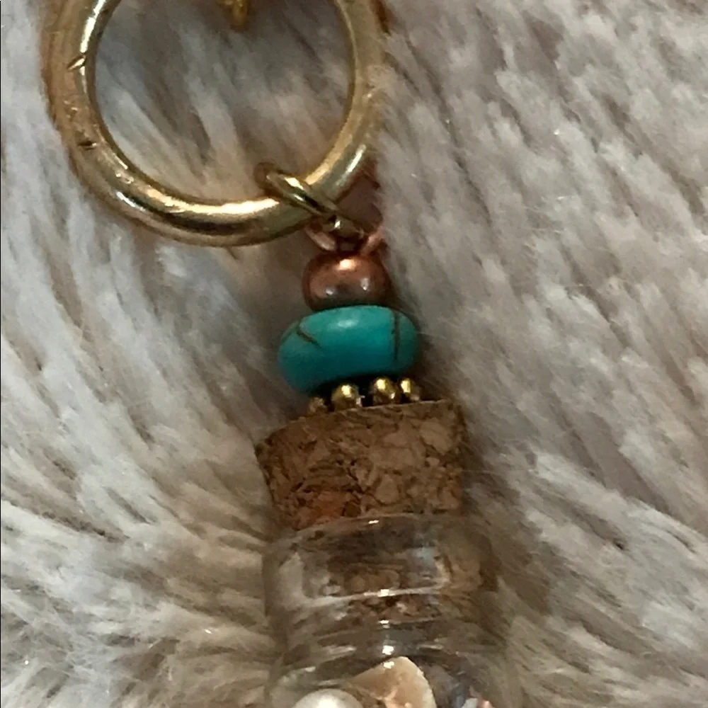 New HANDMADE SEASHELLS/TURQUOISE VIAL NECKLACE - Picture 6 of 7